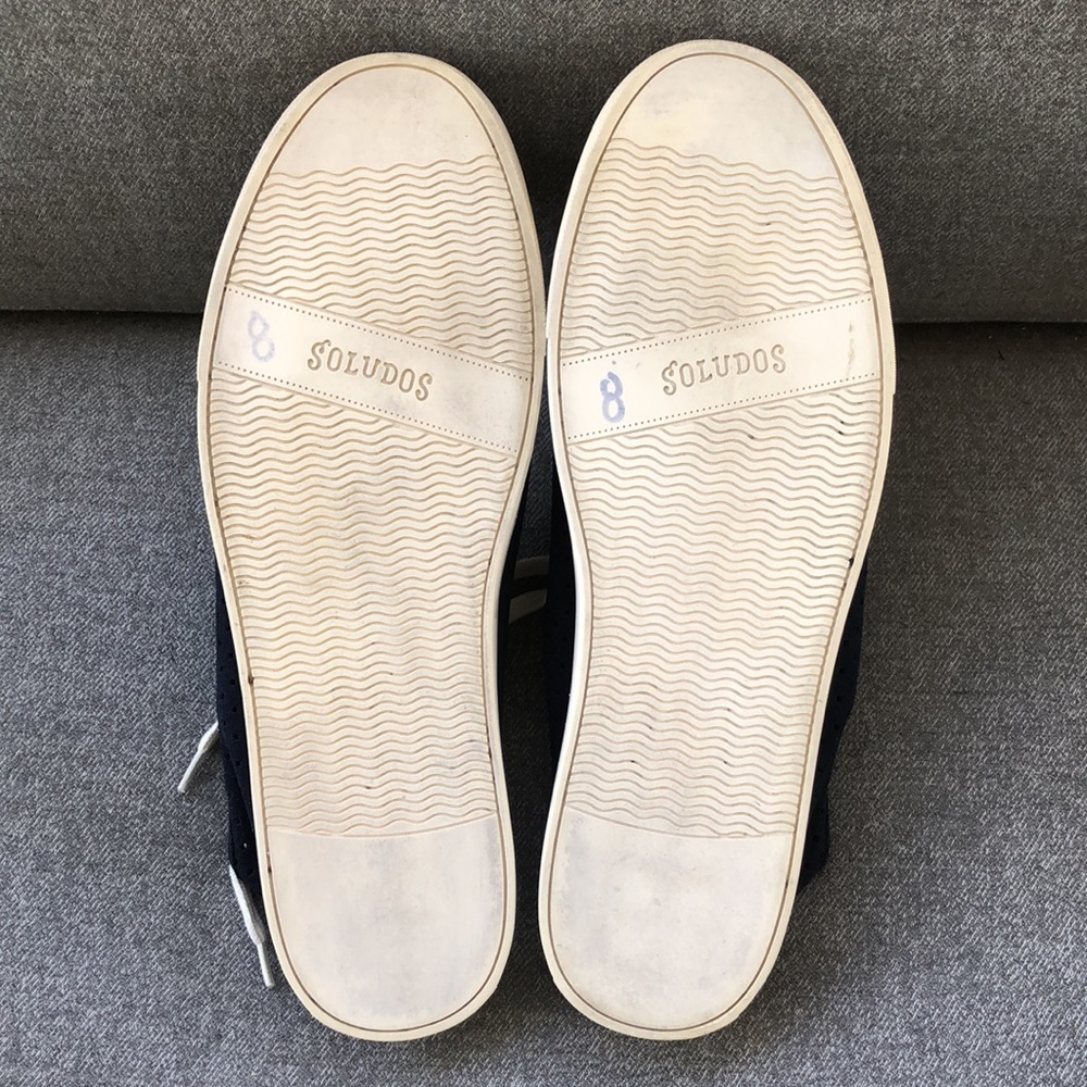 Worn once! - SOLUDOS Perforated Suede Leather Sneakers - Picture 6 of 9